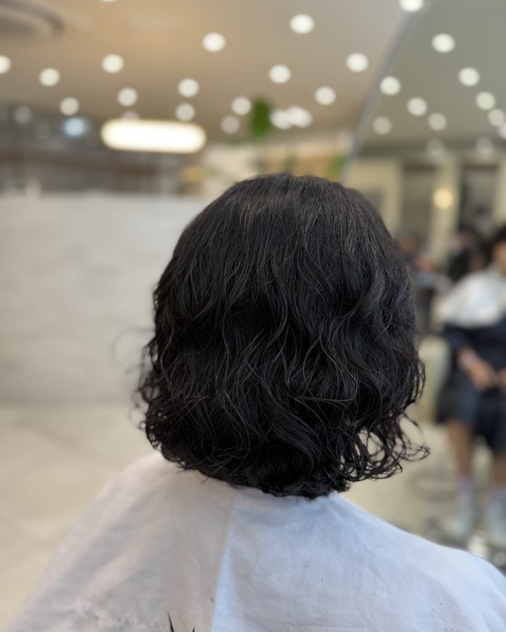 단발 S컬펌 시술 결과